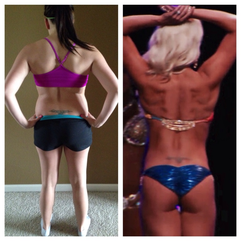 1 year of hard work! The WBFF told me to work on my glutes. Mission accomplished. 